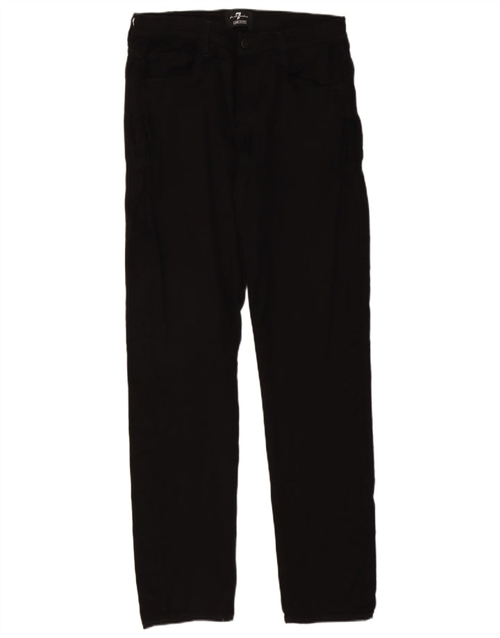 7 For All Mankind Herren Slim Jeans W33 L33 Schwarz Modal