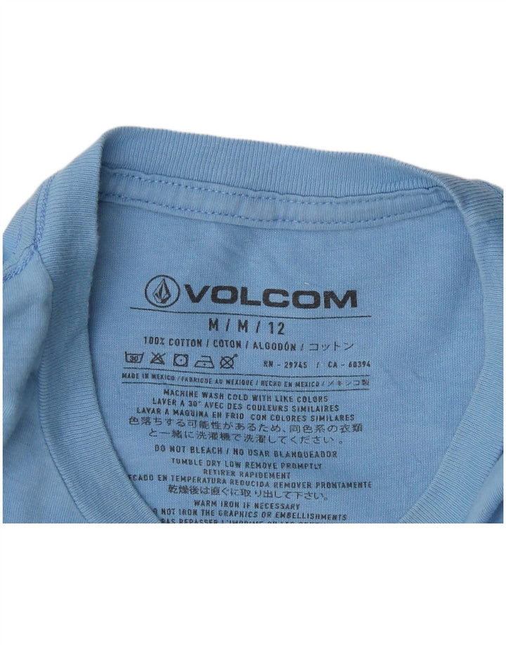 Volcom Herren Grafik T-Shirt Top UK 14 Mittelblaue Baumwolle