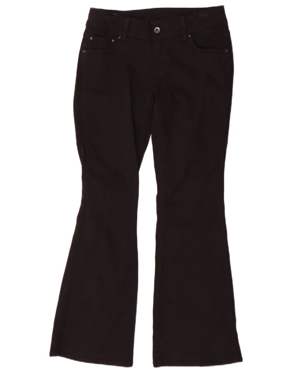 PEPE Jeans Damen Pimlico Mid Rise Flared W28 L30 Schwarze Baumwolle