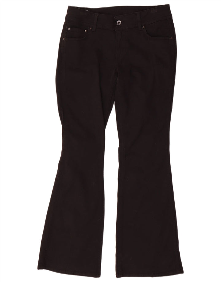 PEPE Jeans Damen Pimlico Mid Rise Flared W28 L30 Schwarze Baumwolle