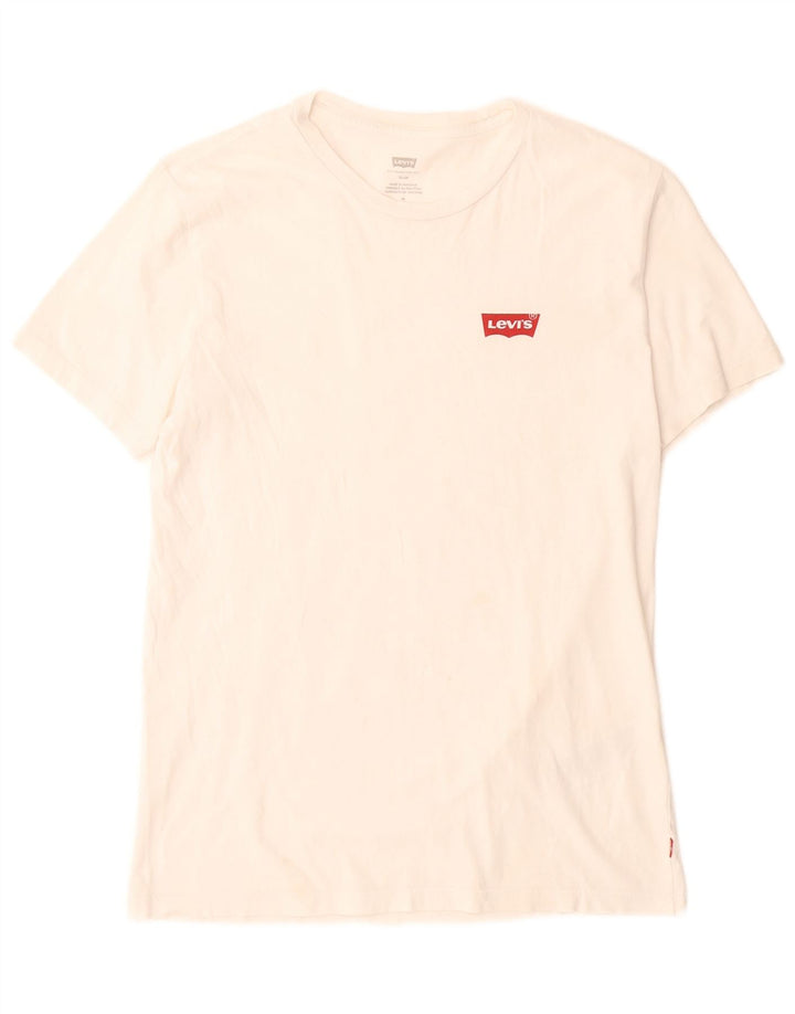 Levi's Slim T-Shirt-Oberteil für Herren aus mittelweißer Baumwolle