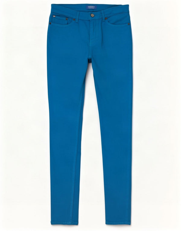 Adidas Damen Skinny Jeans W28 L32 Blaue Baumwolle