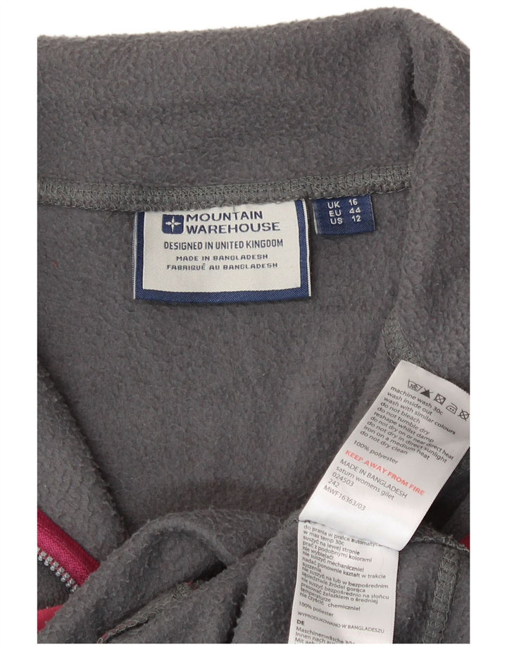 Mountain Warehouse Fleece-Weste für Damen, UK 16, Größe L, Grau, Polyester