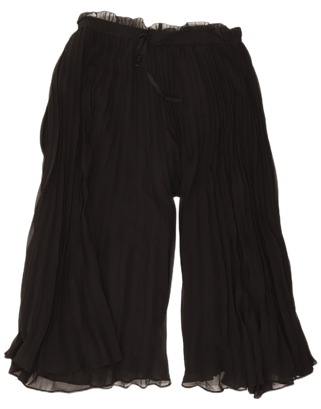 Zara Damen Cullotes Capri-Hose mit hoher Taille, mittelgroß, W28, L20, Schwarz