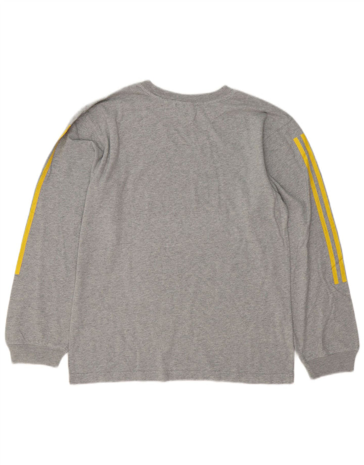 Adidas Herren Denver Nuggets Graphic Top Langarm Mittelgrau meliert