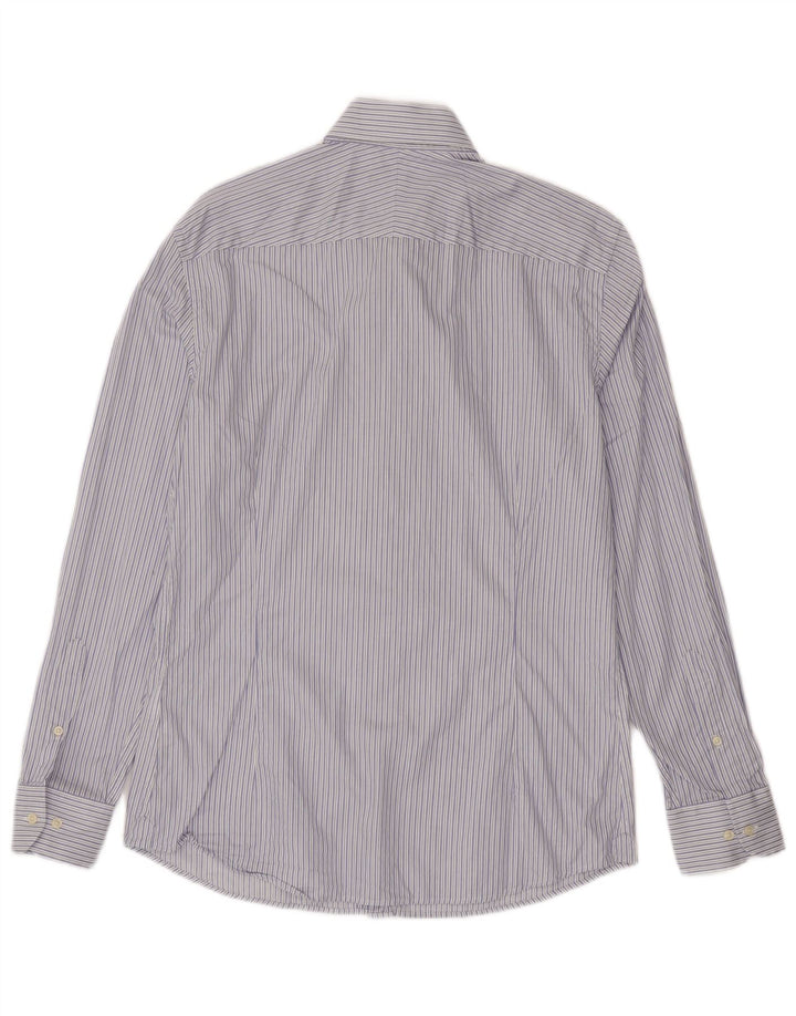 Hackett Herren Slim Fit Hemd Größe 39 15 Mittelblau gestreifte Baumwolle