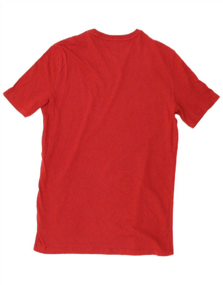 Armani Exchange Herren Grafik-T-Shirt-Oberteil aus mittelroter Baumwolle