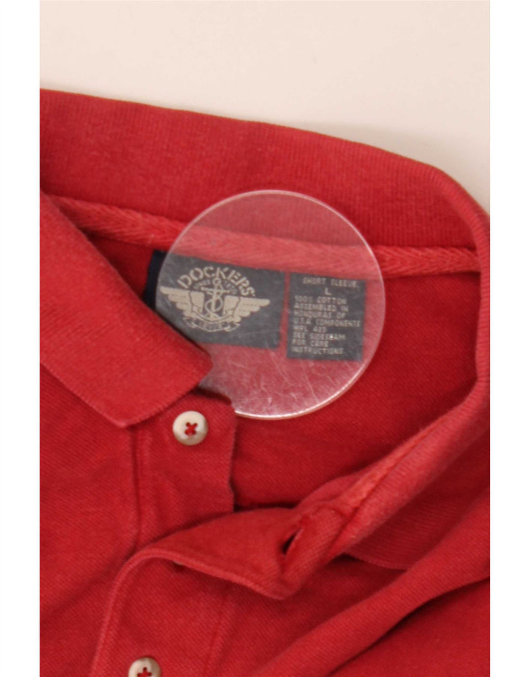 Dockers Herren-Poloshirt, groß, rote Baumwolle