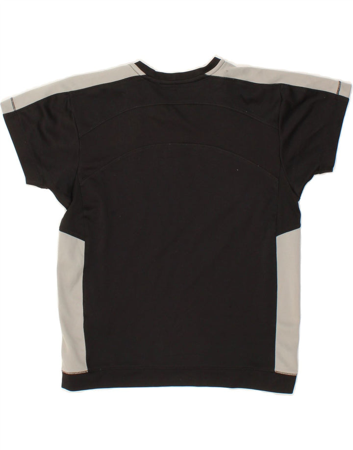 CHAMPION Womens T-Shirt Top UK 12 Medium Black Colourblock Vintage Champion and Second-Hand Champion from Messina Hembry 