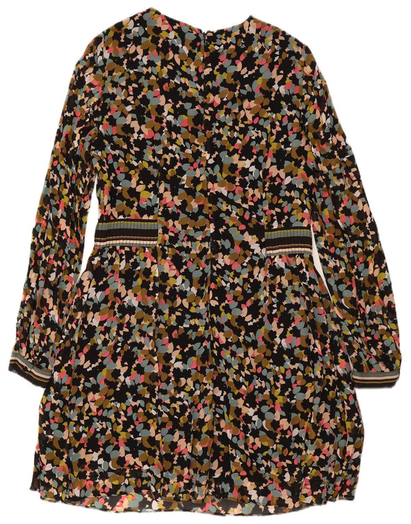 Reiss Damen-Langarmkleid in A-Linie, Gr. 10, klein, mehrfarbig, Blumenmuster