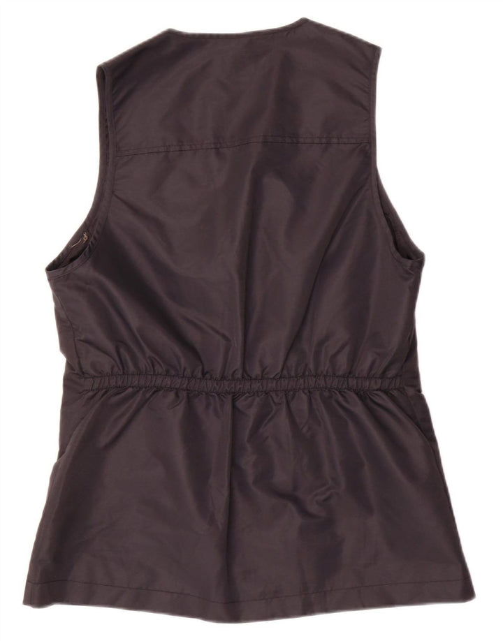 VINTAGE Utility-Gilet für Damen, UK 10/12, mittelschwarzes Polyamid