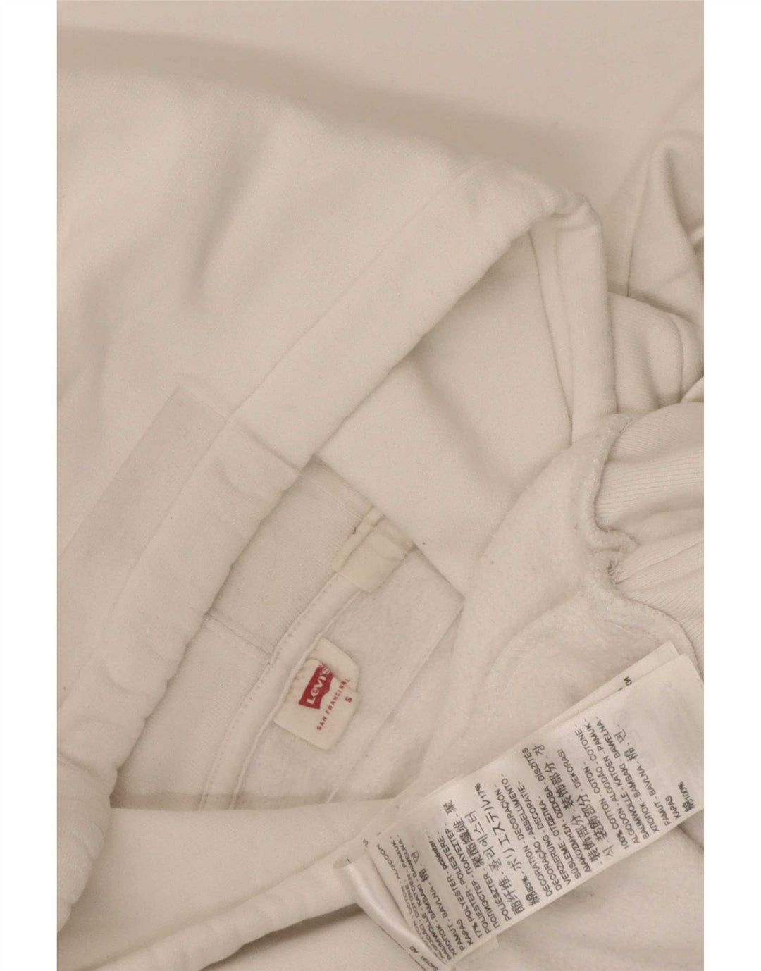 Levi's Damen-Kapuzenpullover mit Grafik, übergroß, Gr. 10, Größe S, Weiß, Farbblock