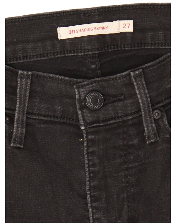 LEVI'S Damen 311 Shaping Skinny Jeans W27 L26 Schwarz