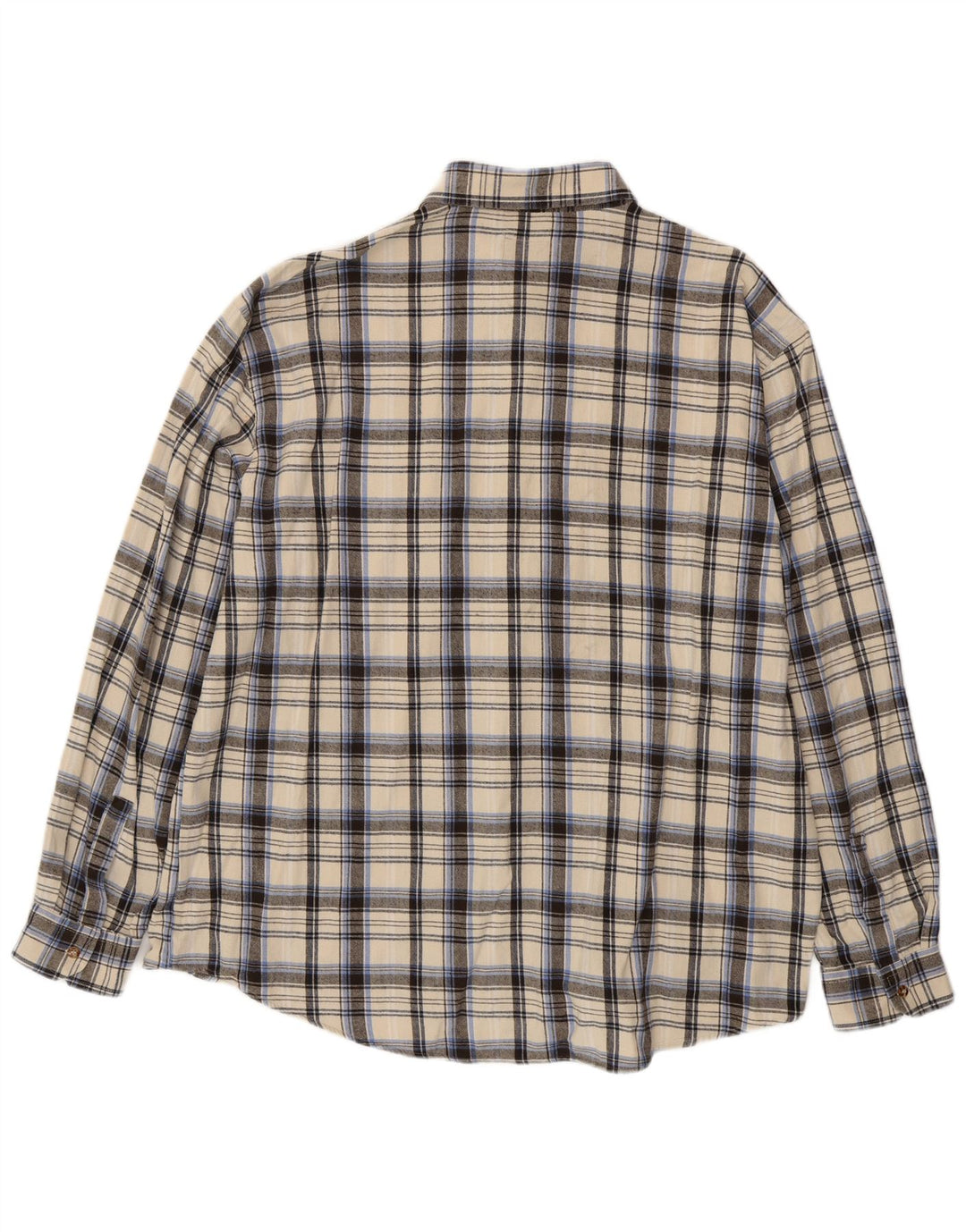 EUROPEAN PROJECT Herren-Flanellhemd 3XL, grau karierte Baumwolle