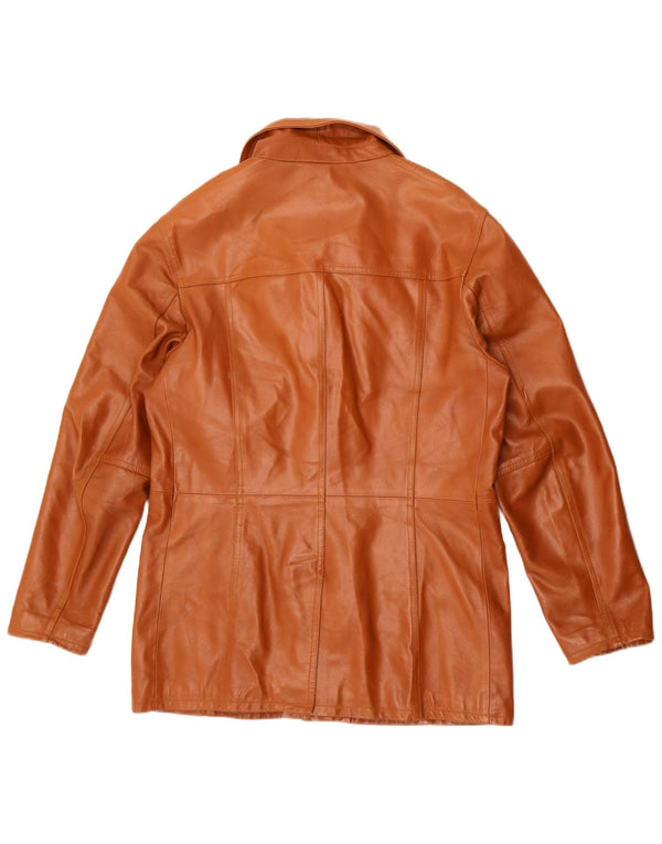 Vintage Mens Leather Jacket UK 36 Small Brown