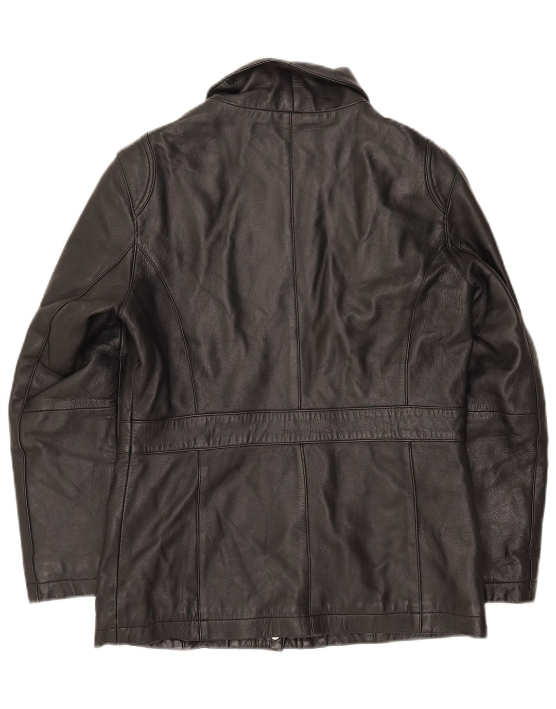 Vintage Damen Lederjacke UK 10 Small Schwarz