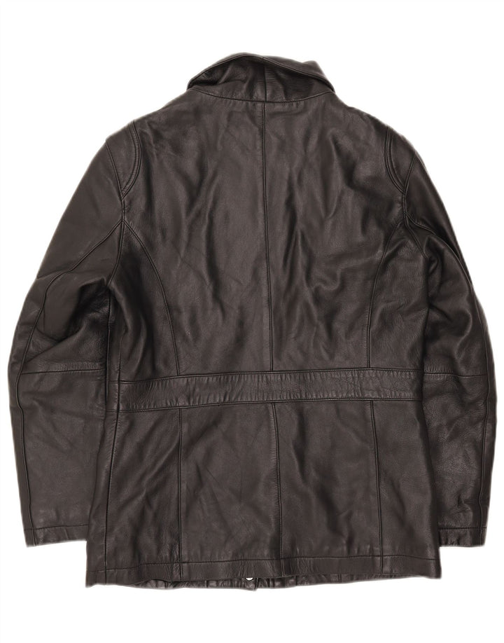 Vintage Damen Lederjacke UK 10 Small Schwarz