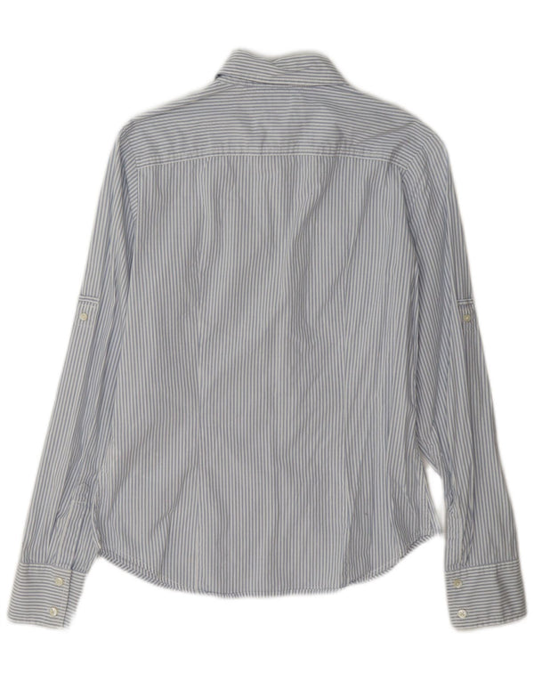 Tommy Hilfiger Damen Langarmshirt UK 8 Small Blau gestreift Baumwolle