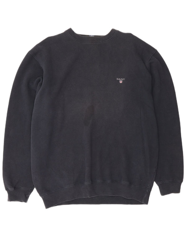 Gant Herren Sweatshirt Pullover XL Marineblau Baumwolle