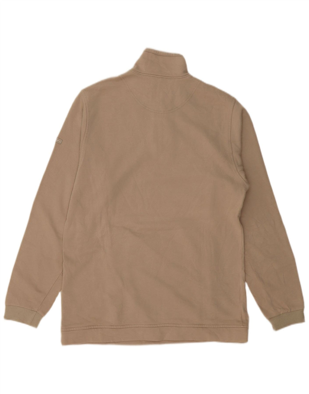 Champion Herren-Sweatshirt mit Reißverschluss am Hals, groß, beige Baumwolle