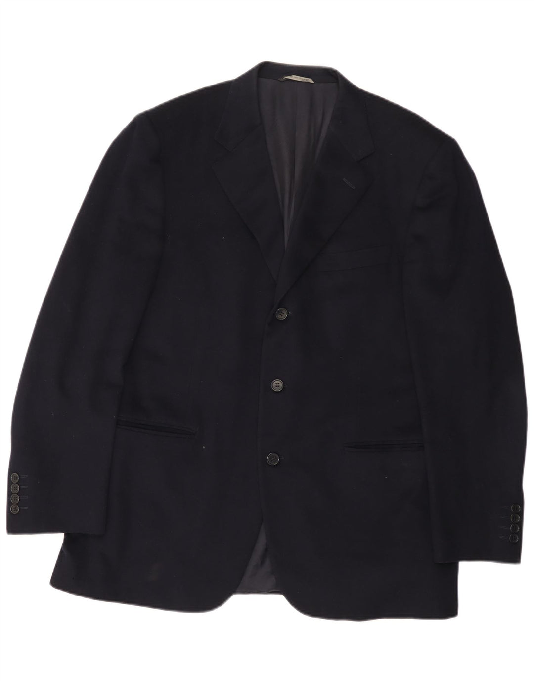 Canali Herren 3-Knopf-Blazerjacke IT 52 XL Marineblaue Wolle