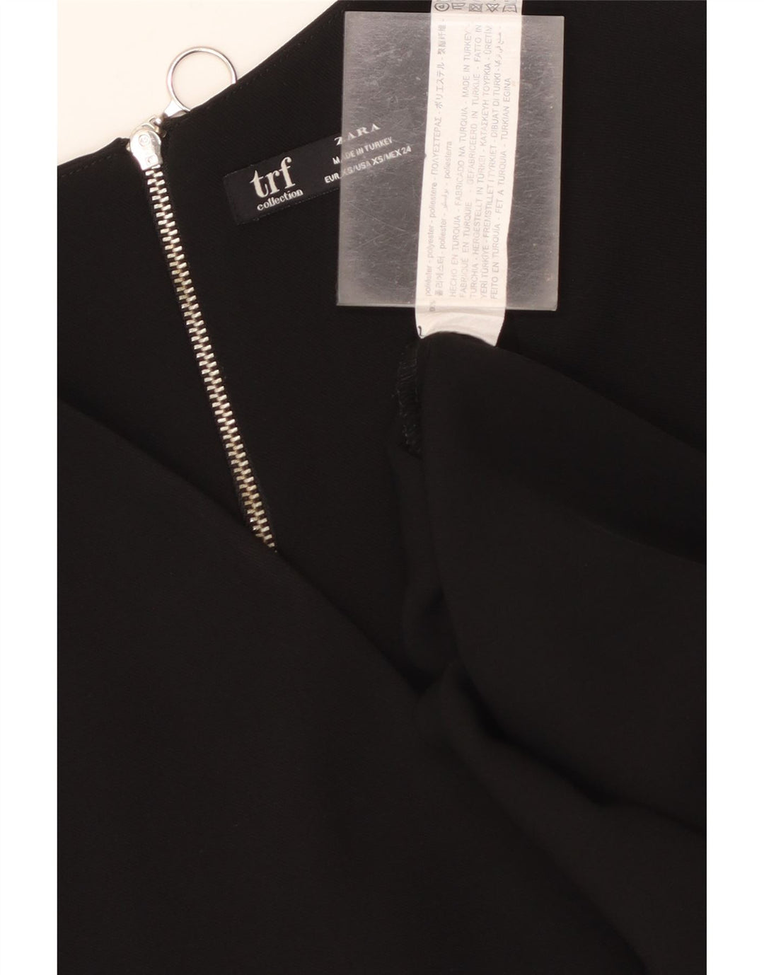 Zara Damen Zeltkleid UK 6 XS Schwarz Polyester