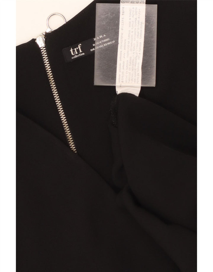 Zara Damen Zeltkleid UK 6 XS Schwarz Polyester
