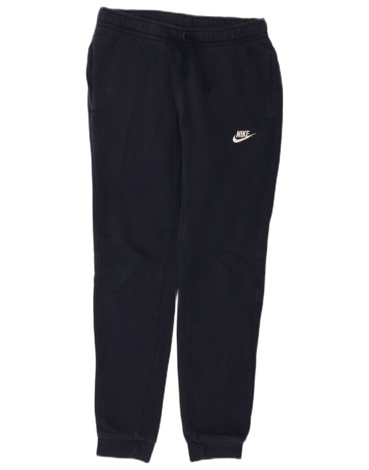 NIKE Mens Tracksuit Trousers Joggers Small  Navy Blue Cotton