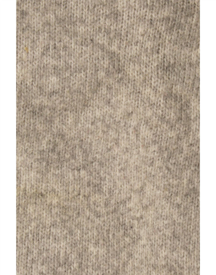 Zara Damen-Pullover, übergroß, Rundhalsausschnitt, Gr. 10, Größe S, Grau meliert