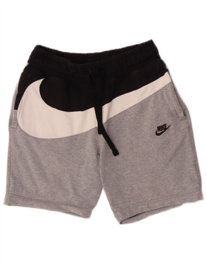 Nike Herren-Sportshorts aus mittelgrauer Colourblock-Baumwolle