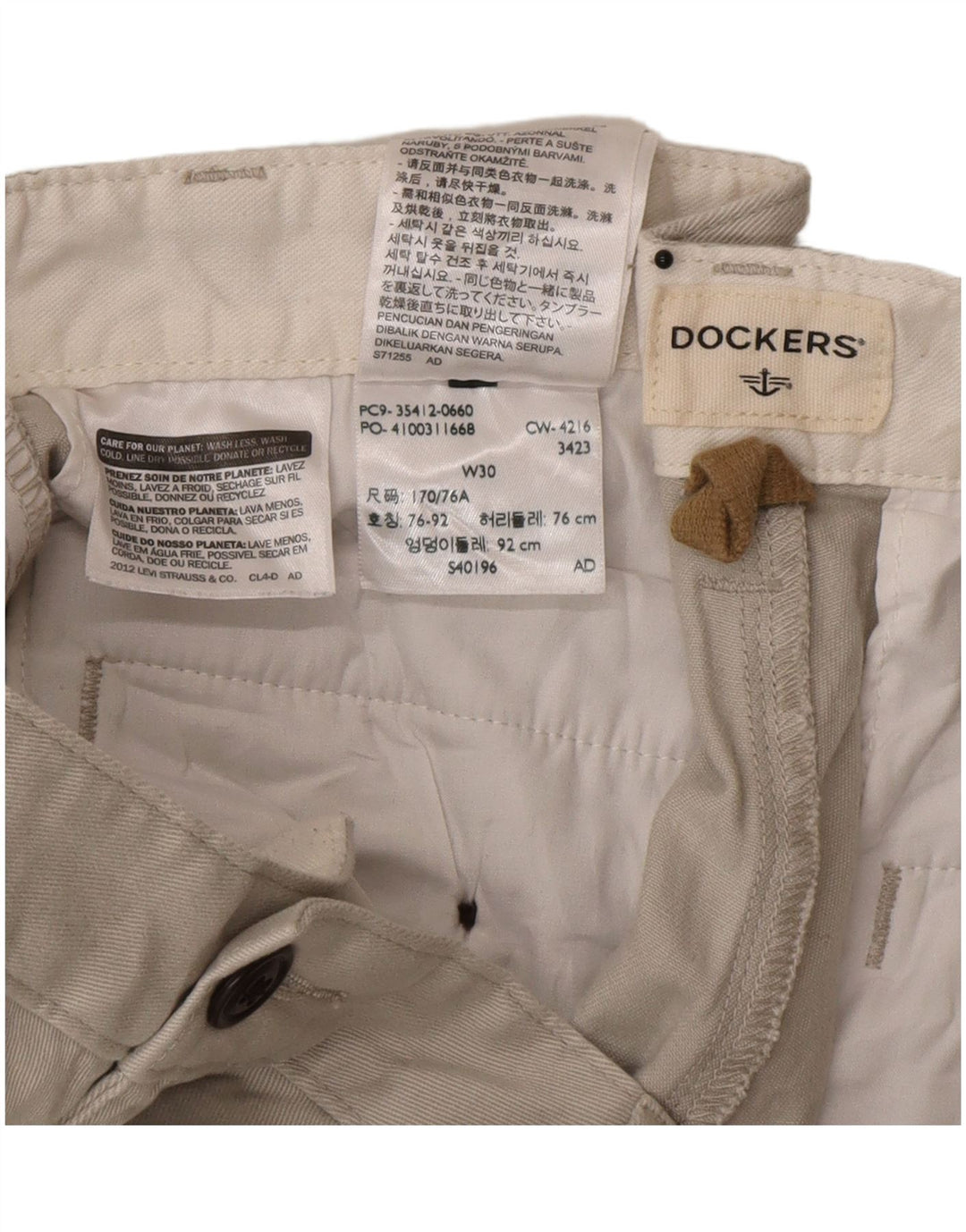 Dockers Herren Cargoshorts W30 Mittelbeige Baumwolle