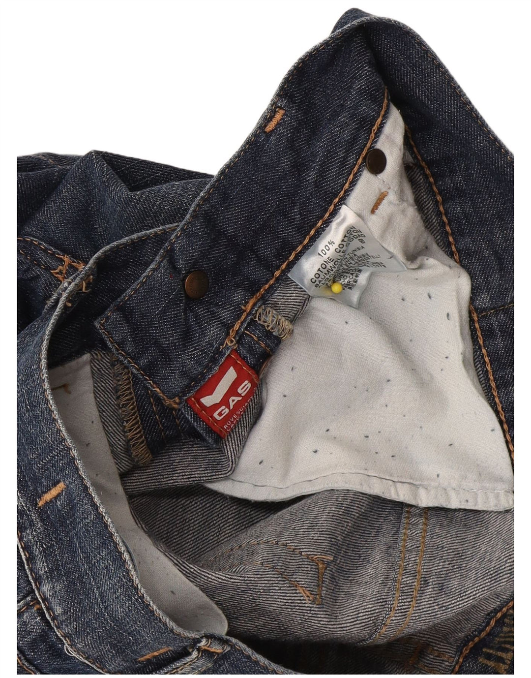 Gas Herren-Jeansshorts, W30, mittelmarineblaue Baumwolle