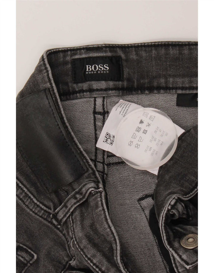 Hugo Boss Herren Slim Jeans W31 L32 Graue Baumwolle