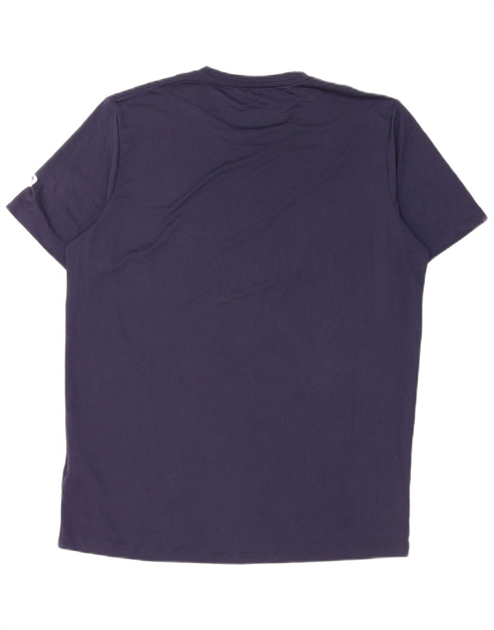 Asics Herren-T-Shirt mit Grafik, groß, marineblau, Polyester