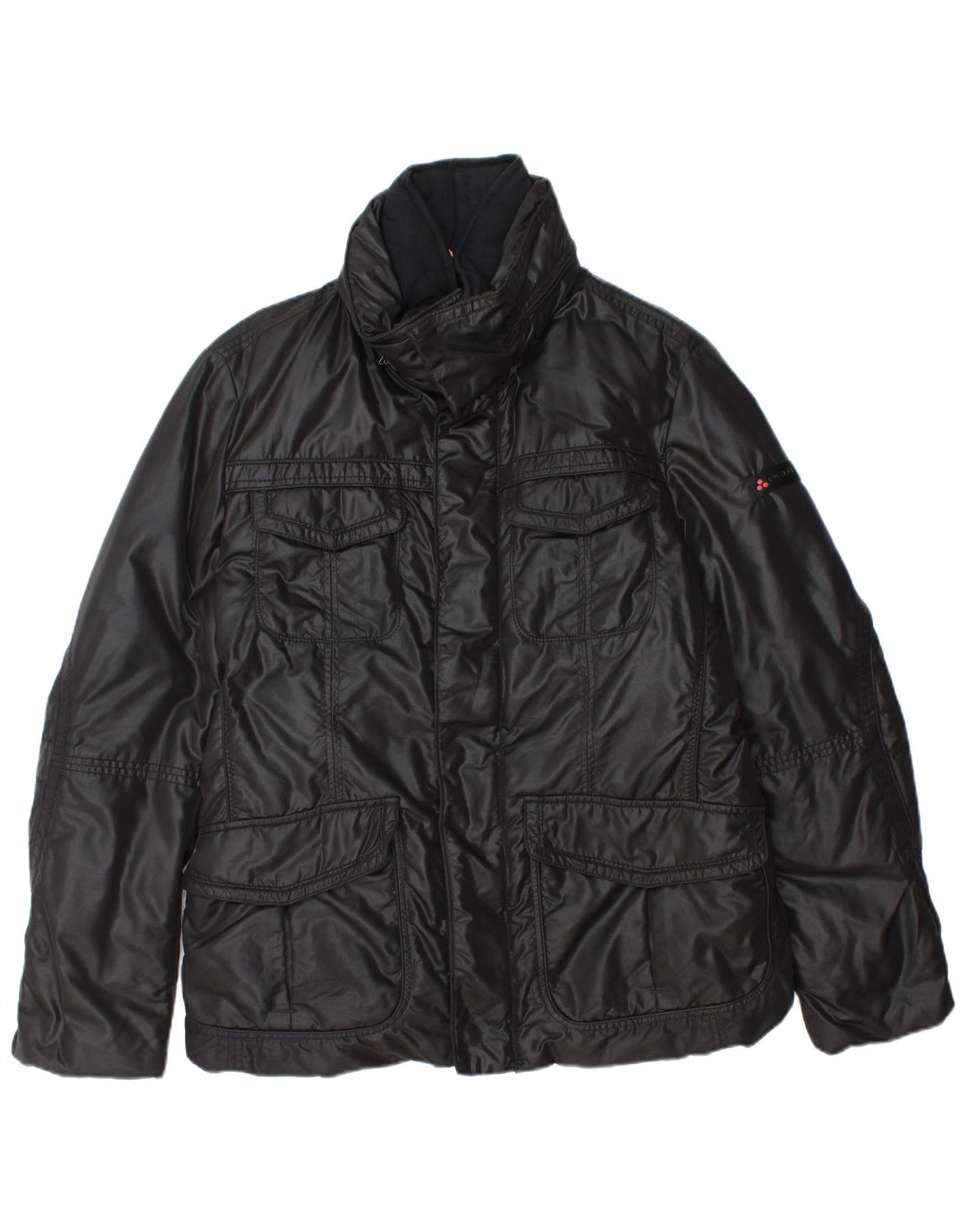 PEUTEREY Herren-Utility-Jacke mit Kapuze IT 52 Large Schwarz Polyamid