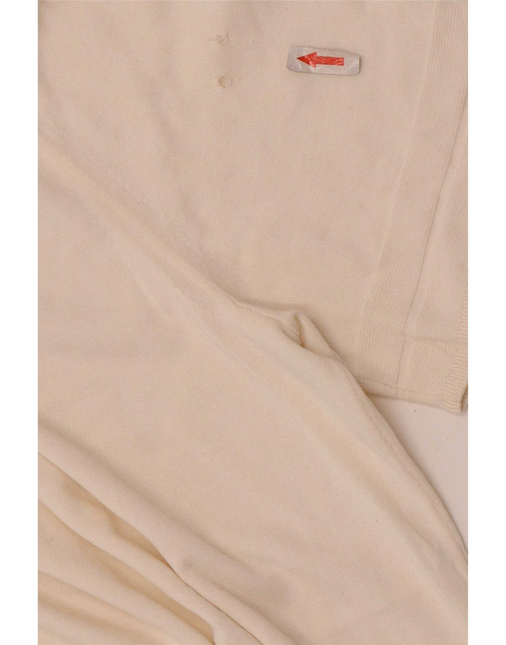 Cos Womens Regular T-Shirt Top UK 14 Mittelweiße Baumwolle