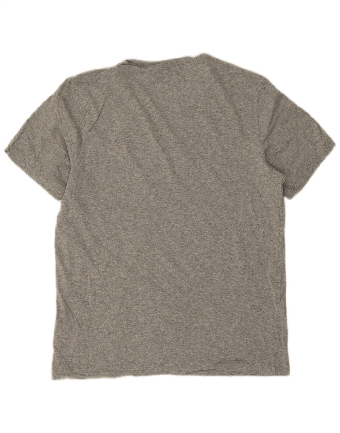 Nike Herren-T-Shirt-Oberteil aus mittelgrau gefleckter Baumwolle