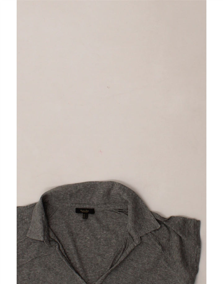 MASSIMO DUTTI Womens Polo Shirt UK 16 Large Grey Cotton Vintage Massimo Dutti and Second-Hand Massimo Dutti from Messina Hembry 