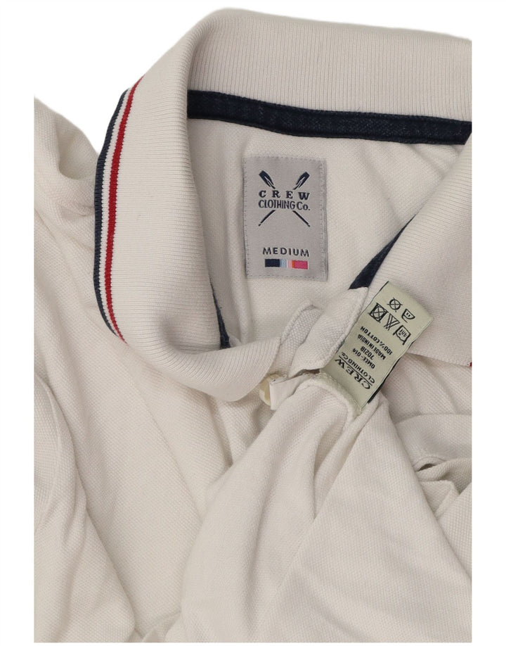 Crew Clothing Herren-Poloshirt aus mittelweißer Baumwolle