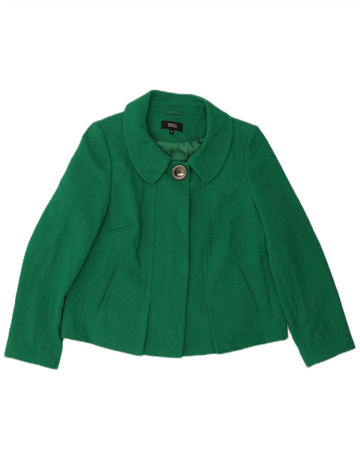 Marks & Spencer Damen Bomberjacke UK 14 Mittelgrünes Polyester