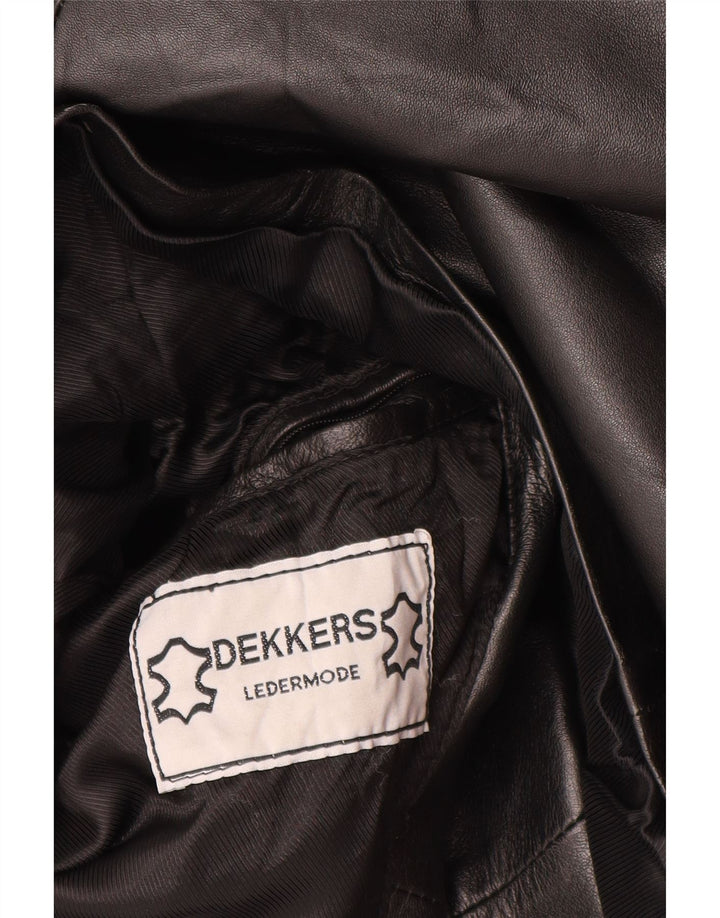 Vintage Herren Lederjacke UK 42 XL Schwarzes Leder