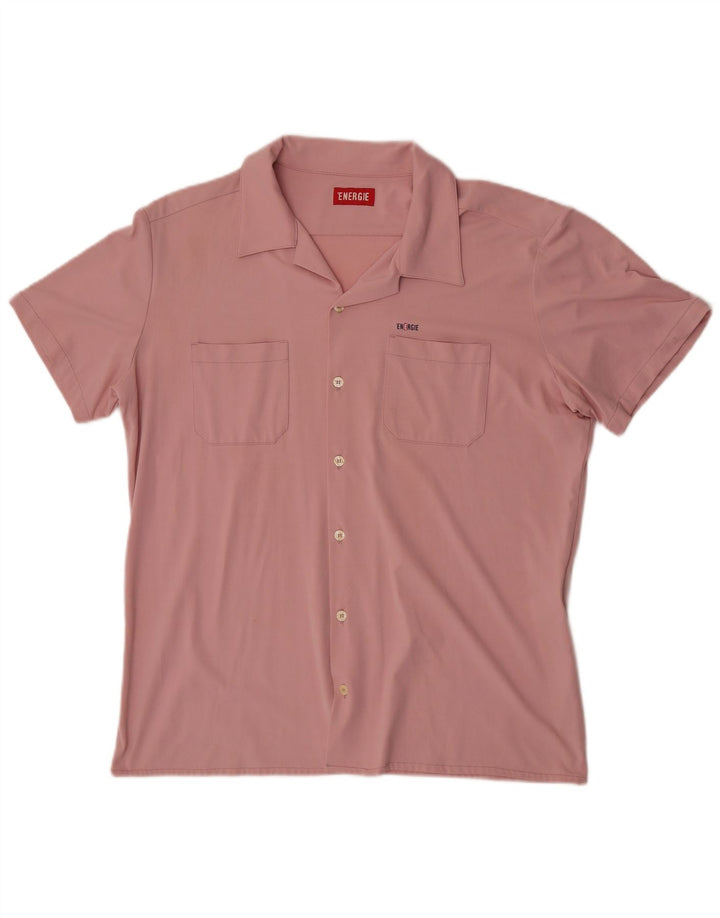 Energie Herren Kurzarmhemd XL Pink Tactel
