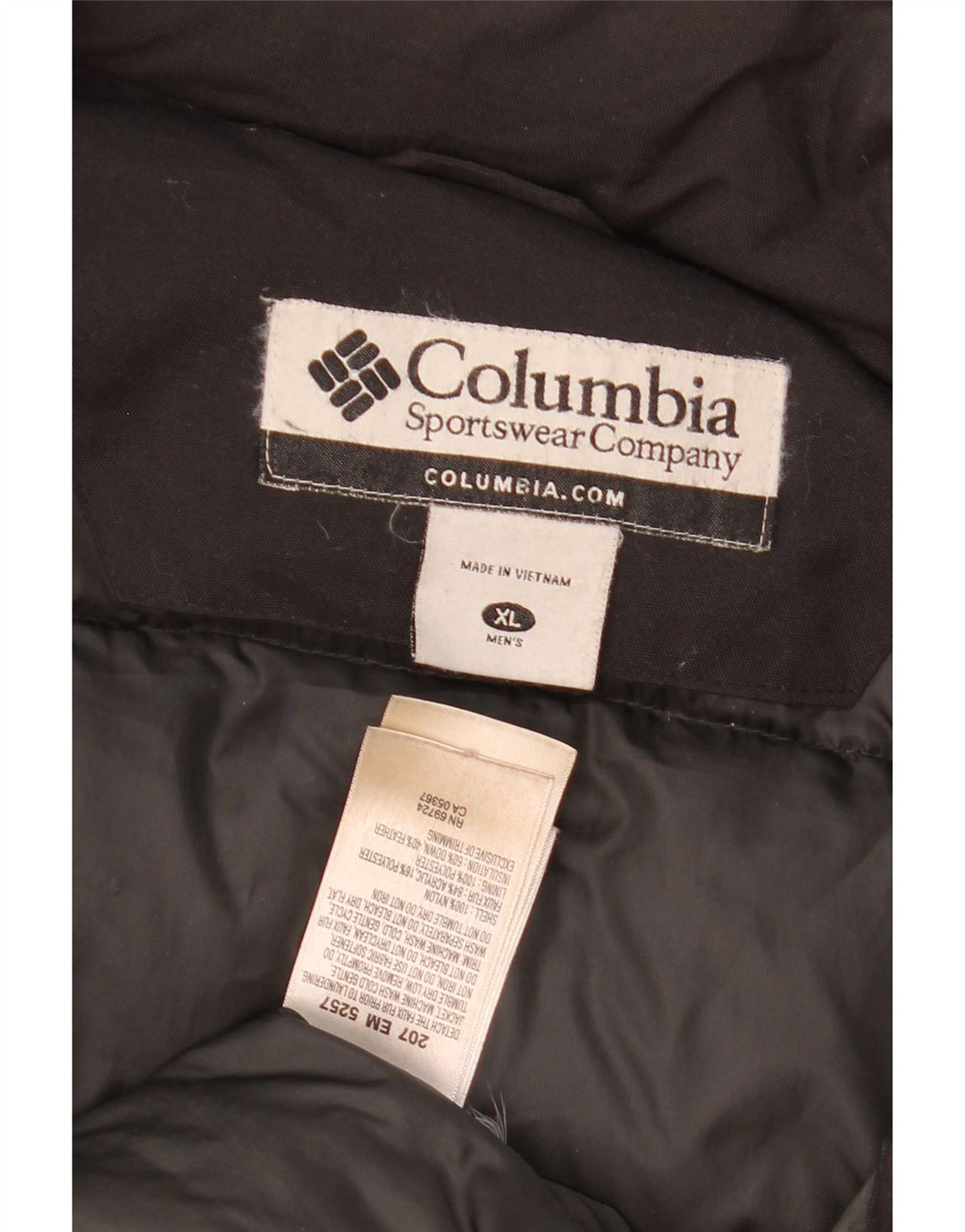 Columbia Herren Wattierte Jacke UK 42 XL Schwarz Nylon