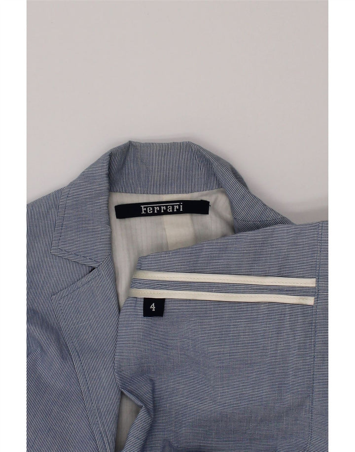 Ferrari Jungen-Blazer mit 2 Knöpfen, 3–4 Jahre, blaue Nadelstreifen