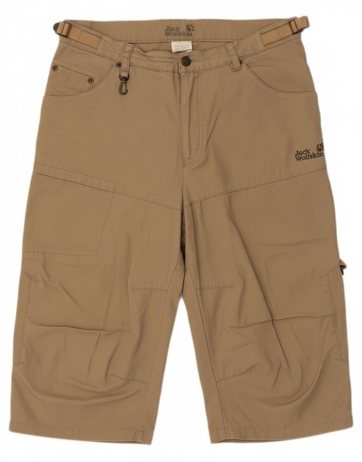 Jack Wolfskin Herren Cargo-Bermudashorts W33 Large Beige Baumwolle