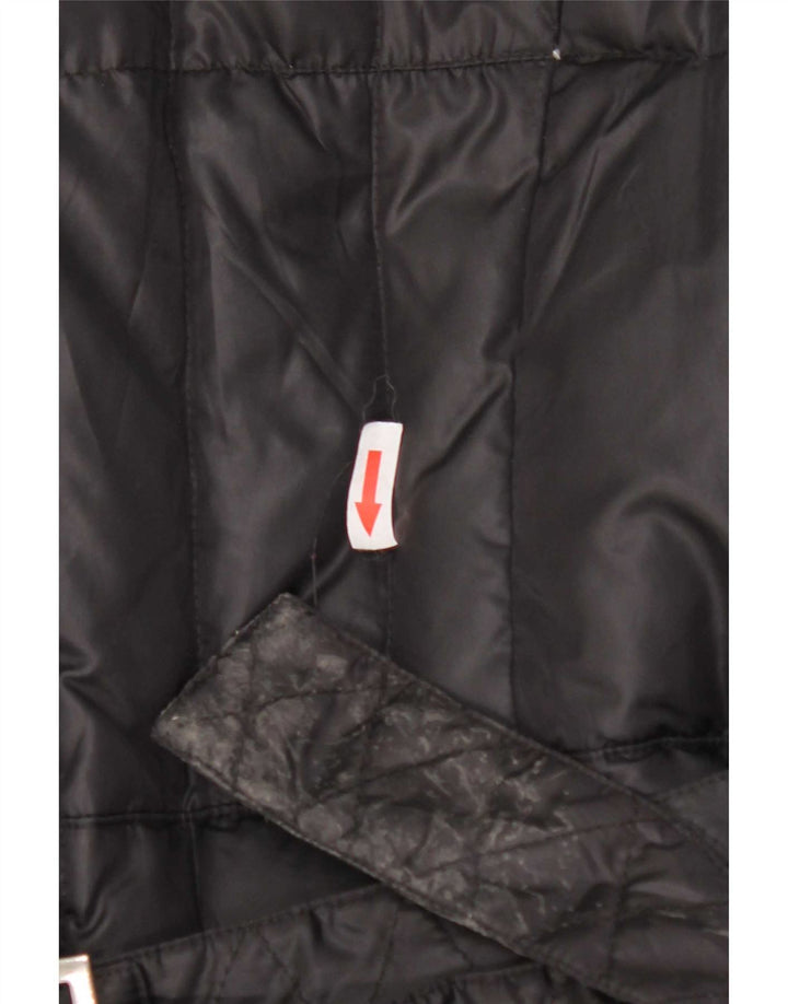 Trussardi Jeans Damen gepolsterter Mantel IT 46 Large Schwarz
