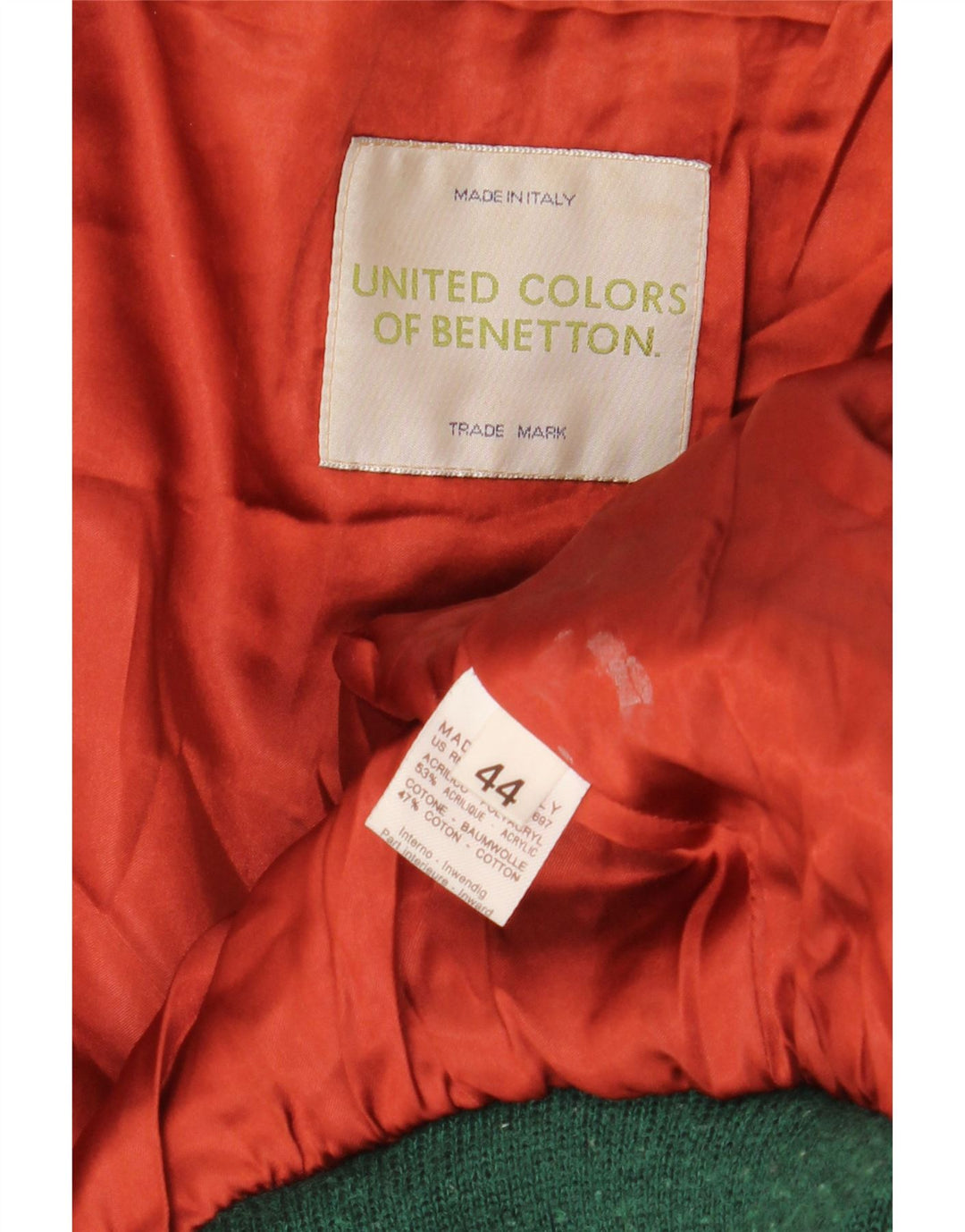 Benetton Damen Übergroße Crop-Bomberjacke aus Kunstfell IT 44 Mittelschwarz