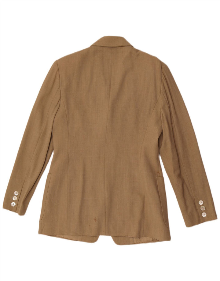 Laura Biagiotti Damen Risposte 1-Knopf-Blazerjacke IT 42 Mittelbeige