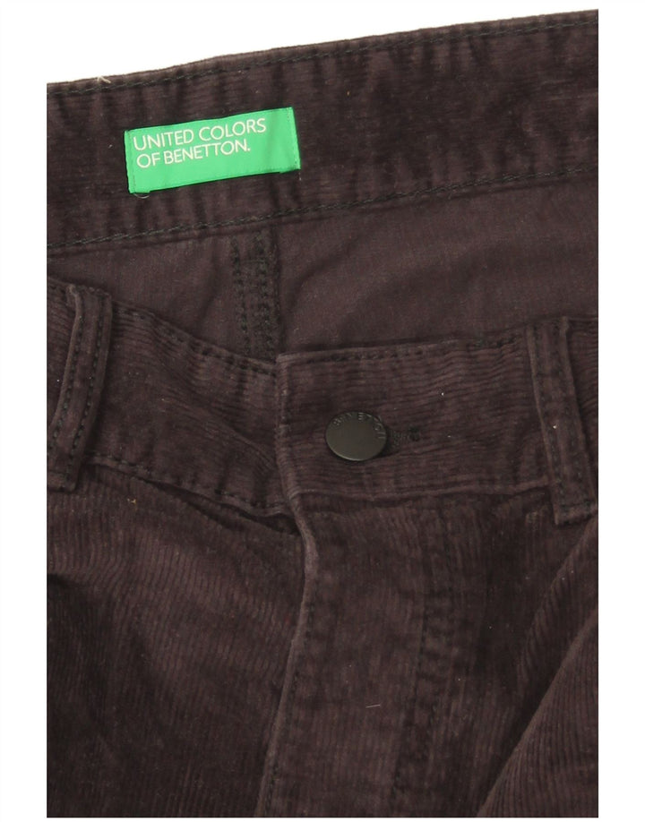 Benetton Herren Bootcut-Cordhose W32 L28 Schwarz