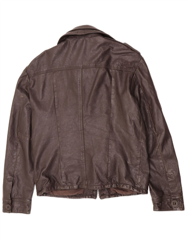 Superdry Herren Militärlederjacke UK 42 XL Braun